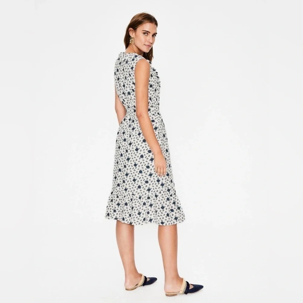 NWT BODEN Nancy Linen Midi Dress